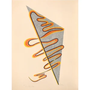 domela-cesar-forme - abstrait - couleurs - pinceaux - triangle - géométrique - feu - orange