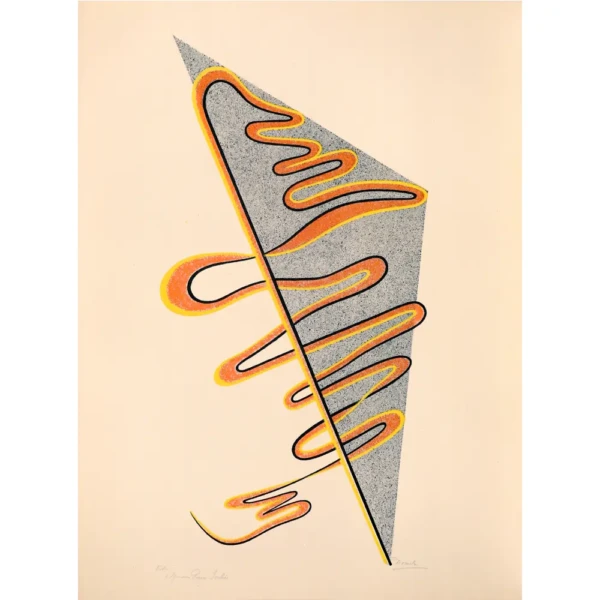 domela-cesar-forme - abstrait - couleurs - pinceaux - triangle - géométrique - feu - orange