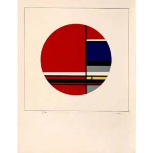 gorin-jean-sans-titre-1 - abstrait - cercle - rouge - bleu - géométrie- bastraction - minimalisme - constructivisme - néoplasticisme - purisme
