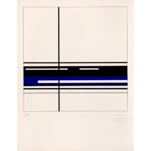 gorin-jean-sans-titre-2 - estampe - lithographie - abstrait - géométrique - bleu - minimalisme