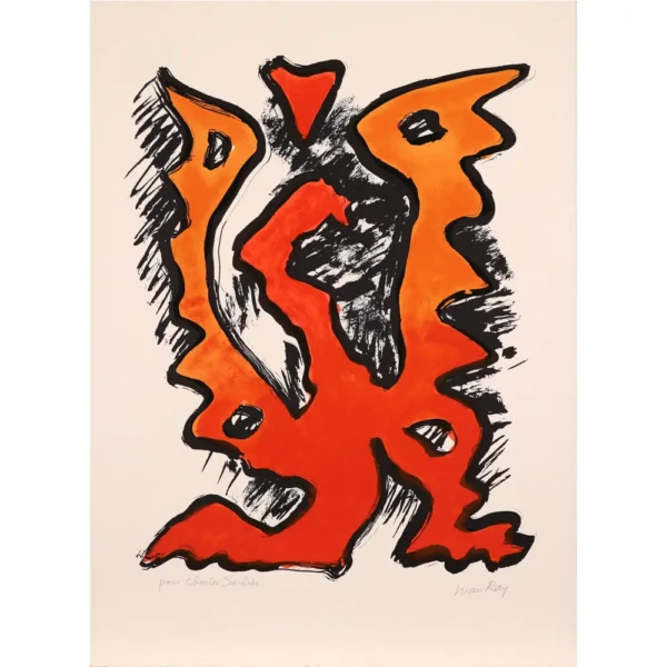 man-ray-mythologie-moderne-2-lithographie-estampe-moderne-couleur-abstrait-decoration-collection-art