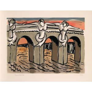 man-ray-le-pont-neuf-1969-lithographie-estampe-moderne-couleurs-paris-figuratif-decoration-collection