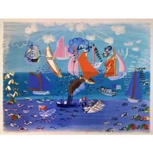 dufy-raoul-c-1950-bateaux-dans-le-port-lithographie-fauve-couleurs-musee-art-decoratifs-1952-charles-sorlier-interpretation